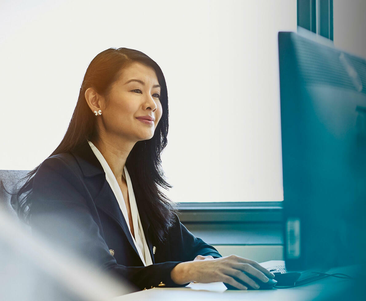 woman in a boardroom at work