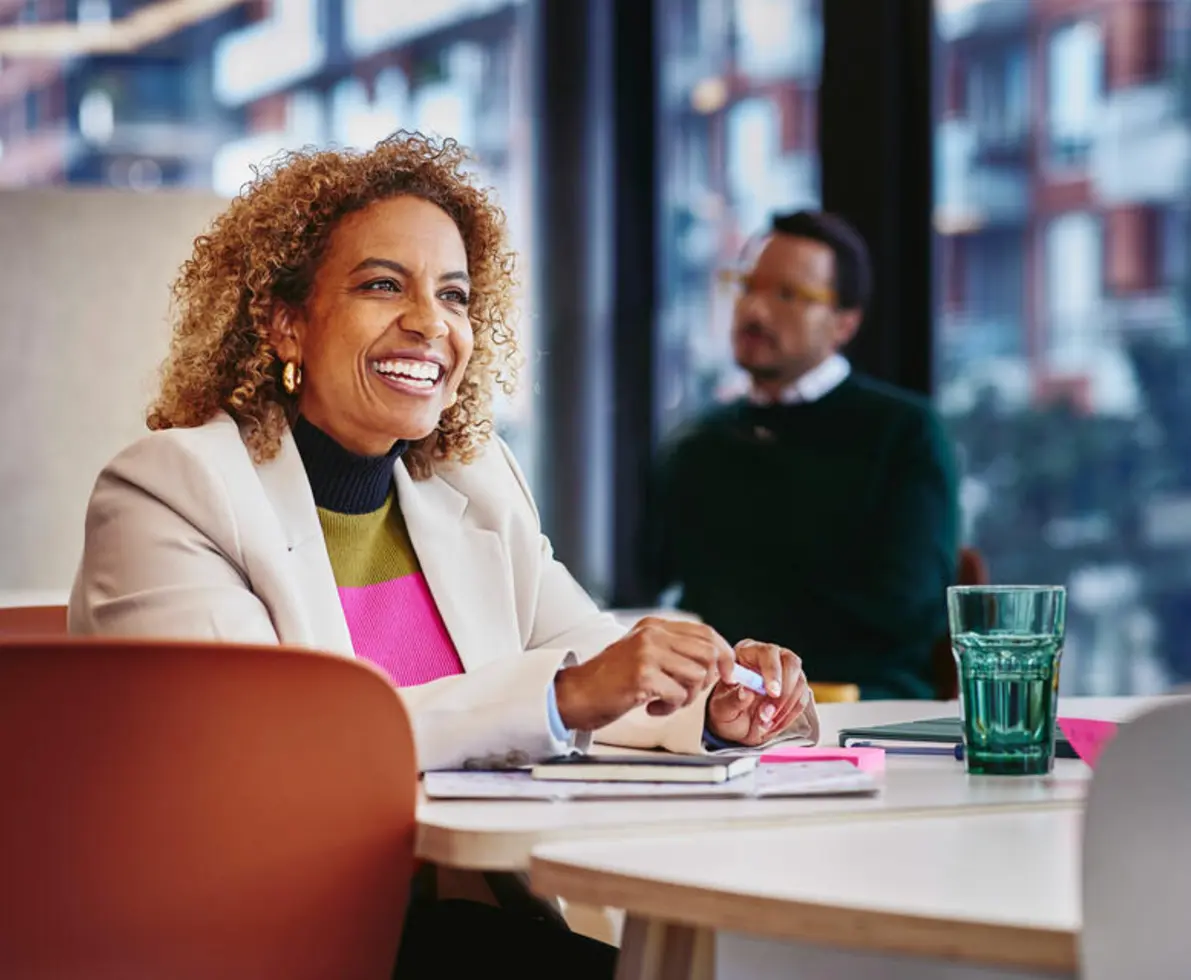 woman smiling