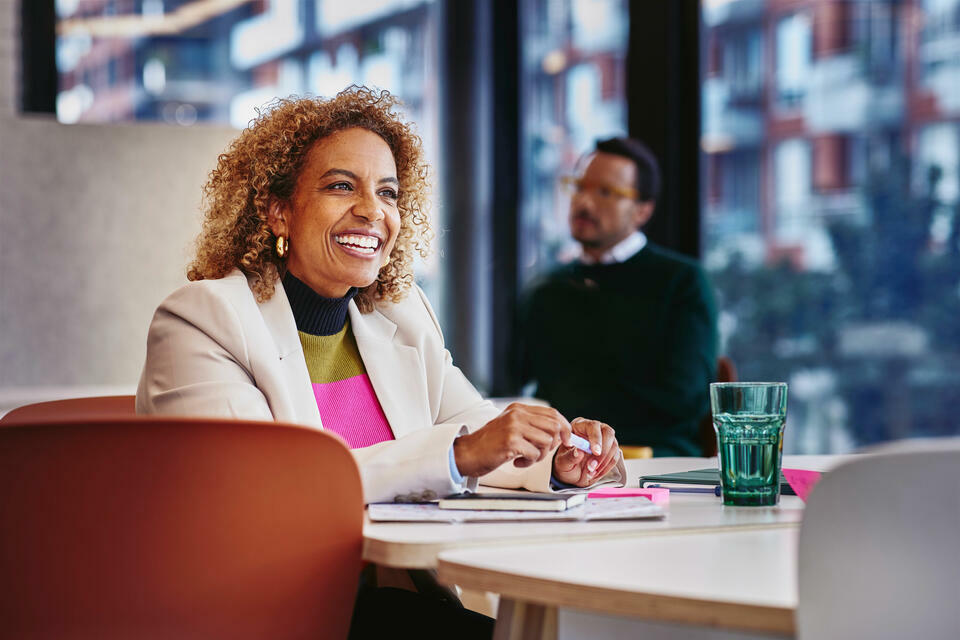 woman smiling